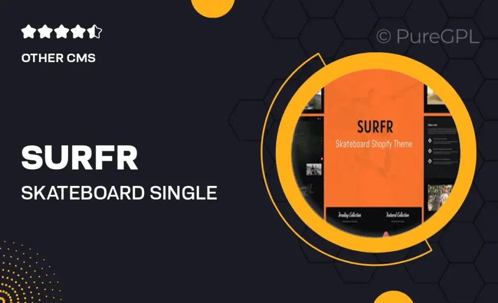 Surfr – Skateboard Single Product Shopify Theme
