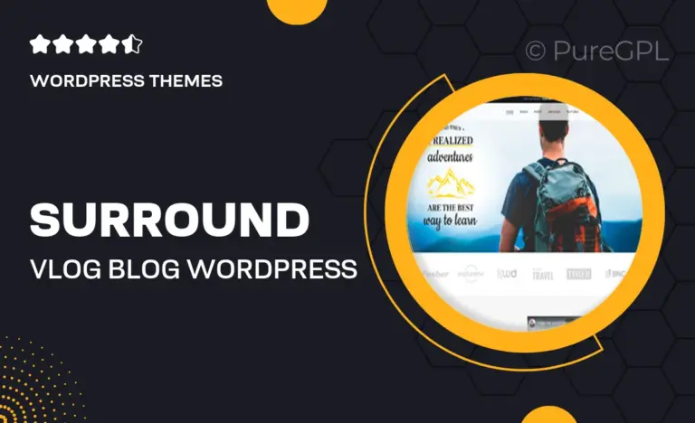 surround vlog blog wordpress theme