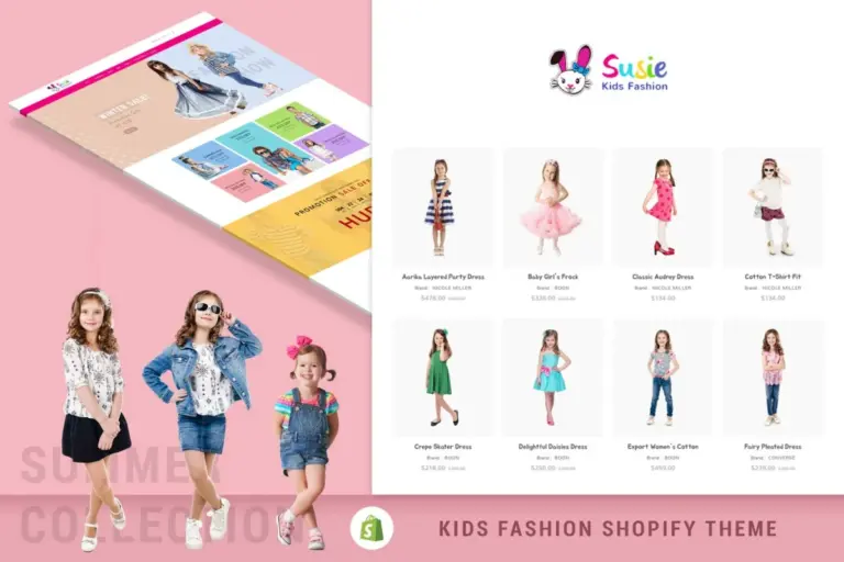 susie kids fashion sectioned shopify theme 1