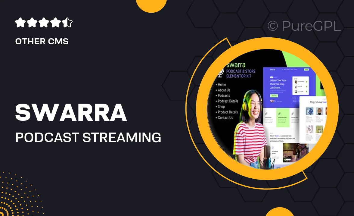 Swarra – Podcast Streaming & Merchandise Store Template Kit