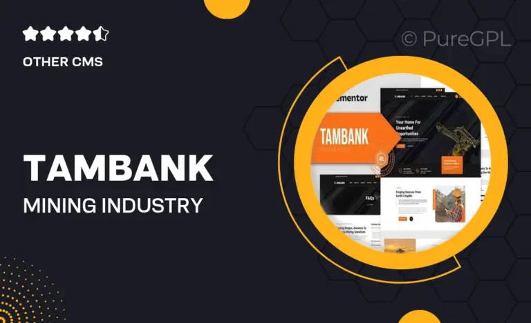 tambank mining industry elementor pro template kit