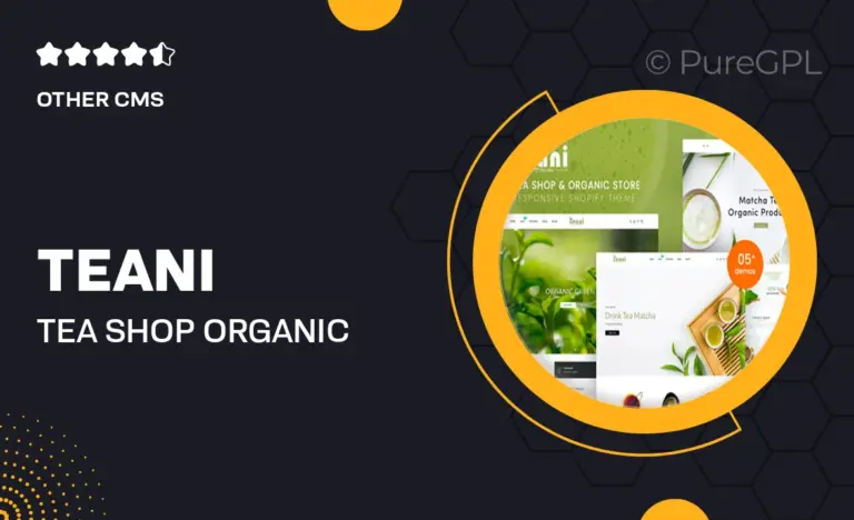 teani tea shop organic store shopify theme