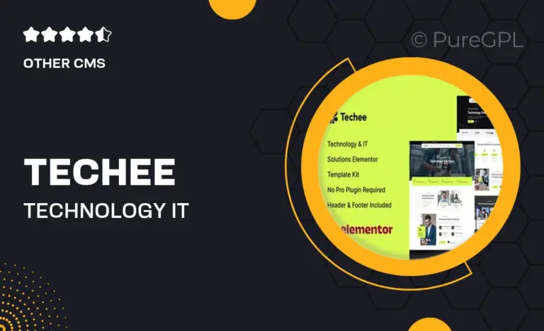techee technology it solutions elementor template kit
