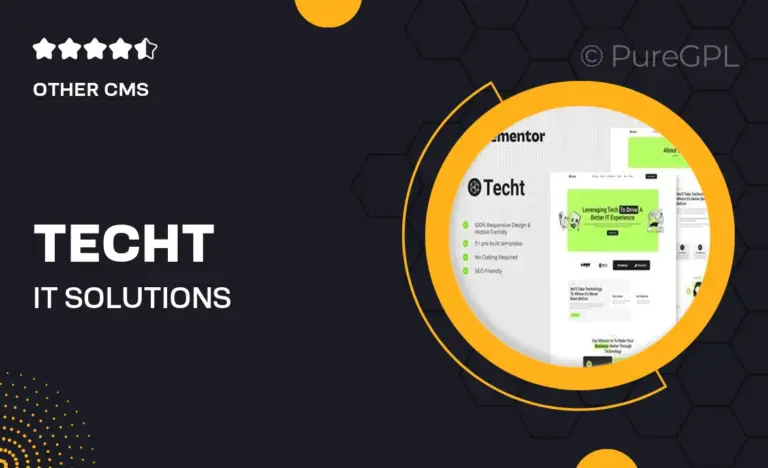 techt it solutions services company elementor template kit