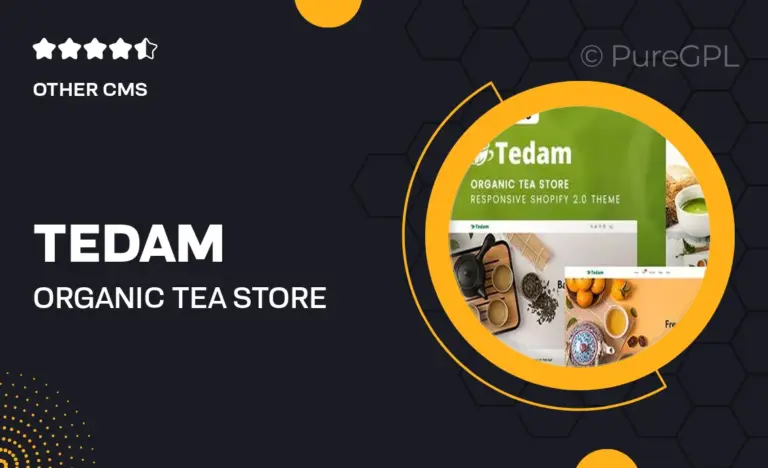tedam organic tea store shopify 2 0 theme