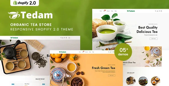 tedam organic tea store shopify 20 theme