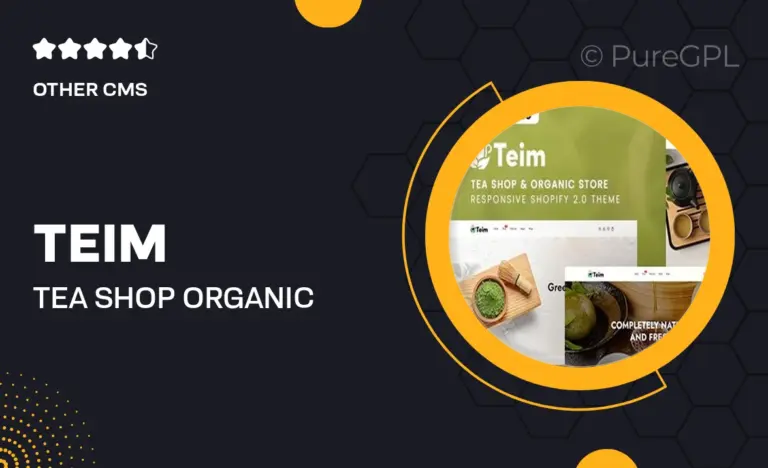 teim tea shop organic store shopify 2 0 theme