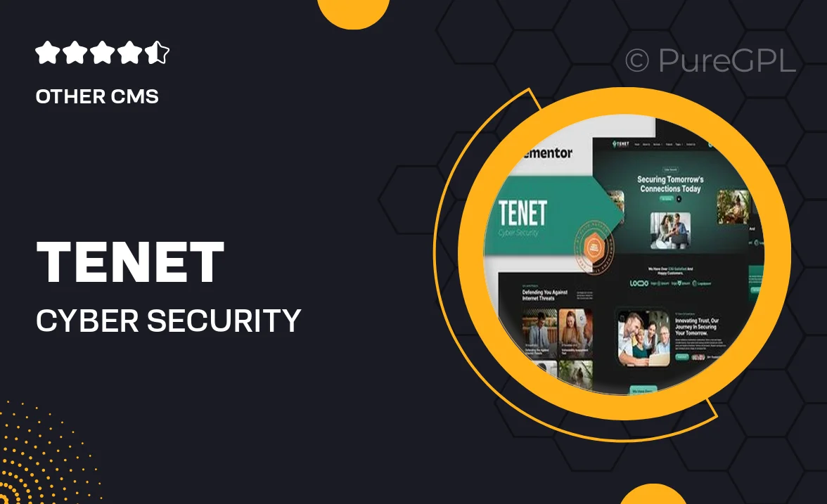 Tenet – Cyber Security Services Elementor Pro Template Kit