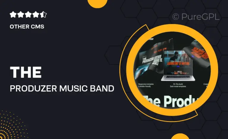 the produzer music band elementor template kit
