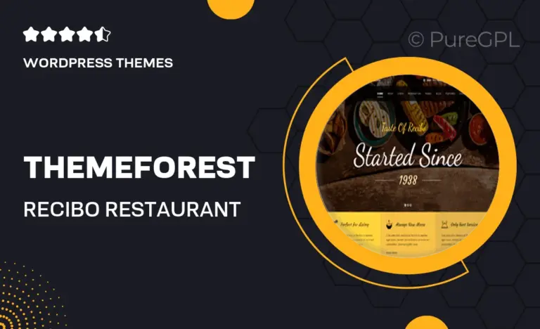 themeforest recibo restaurant wordpress