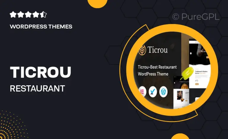 ticrou restaurant wordpress theme 1