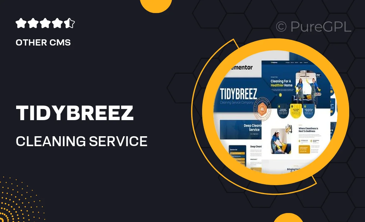 Tidybreez – Cleaning Service Company Elementor Template Kit