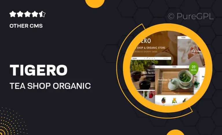 tigero tea shop organic store shopify theme