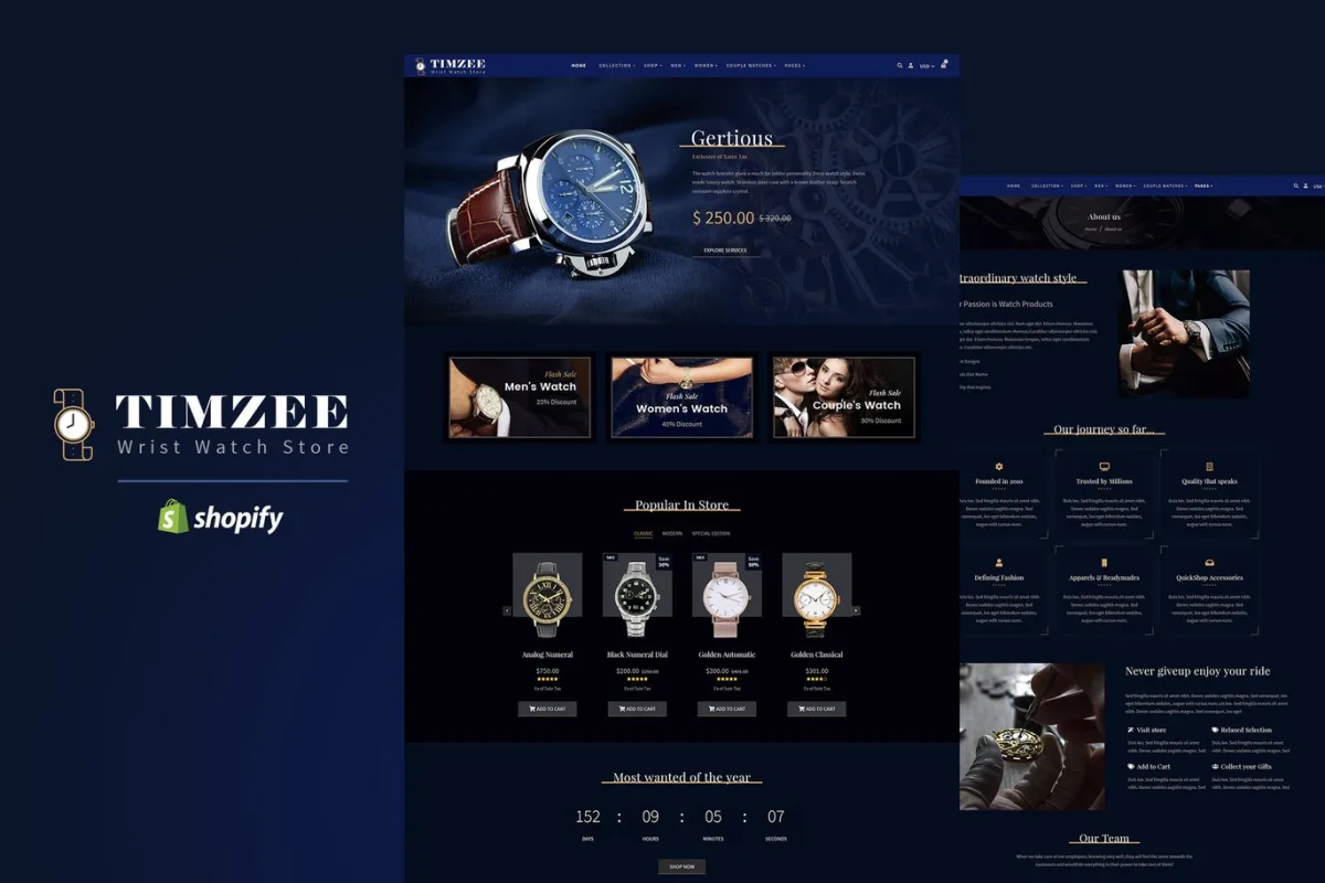 Timzee | Shopify, Watch Store & Digital Clock Theme