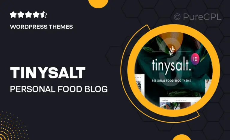 tinysalt personal food blog wordpress theme