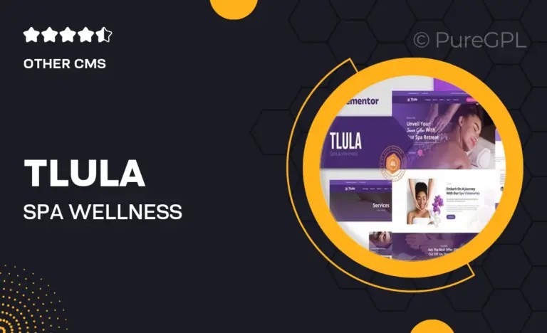 tlula spa wellness elementor pro template kit