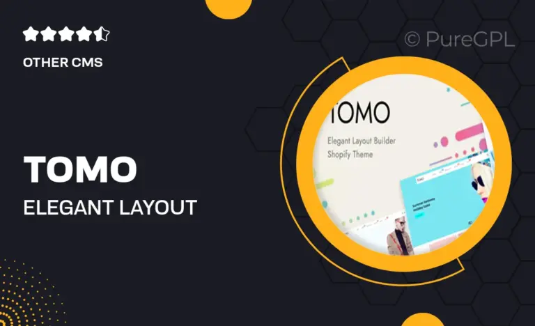 tomo elegant layout builder shopify theme