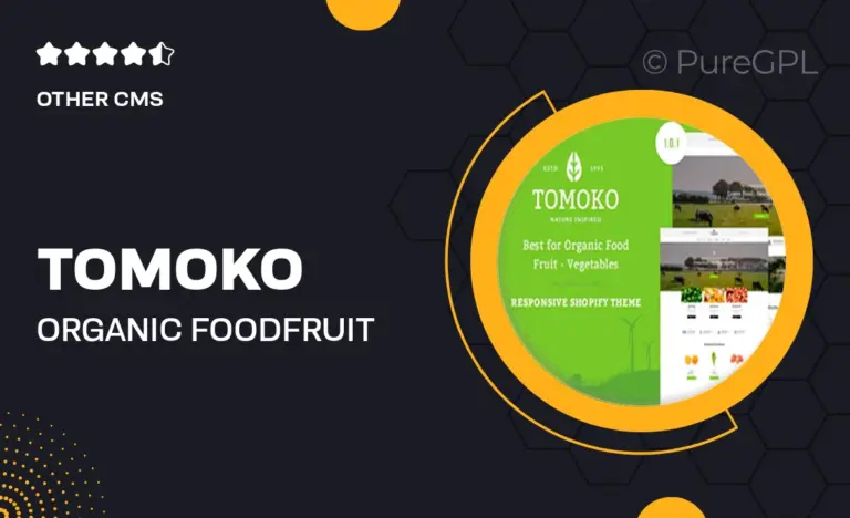 tomoko organic food fruit shopify theme