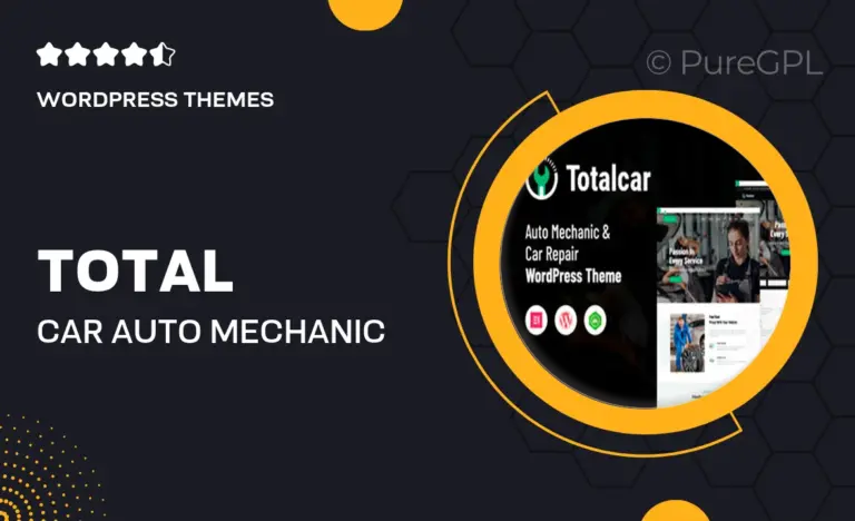 total car auto mechanic car repair wordpress theme