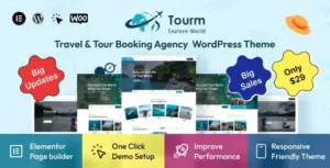 Tourm- Travel & Tour Booking Agency WordPress Theme
