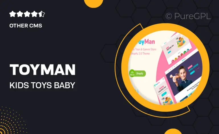 toyman kids toys baby store shopify theme