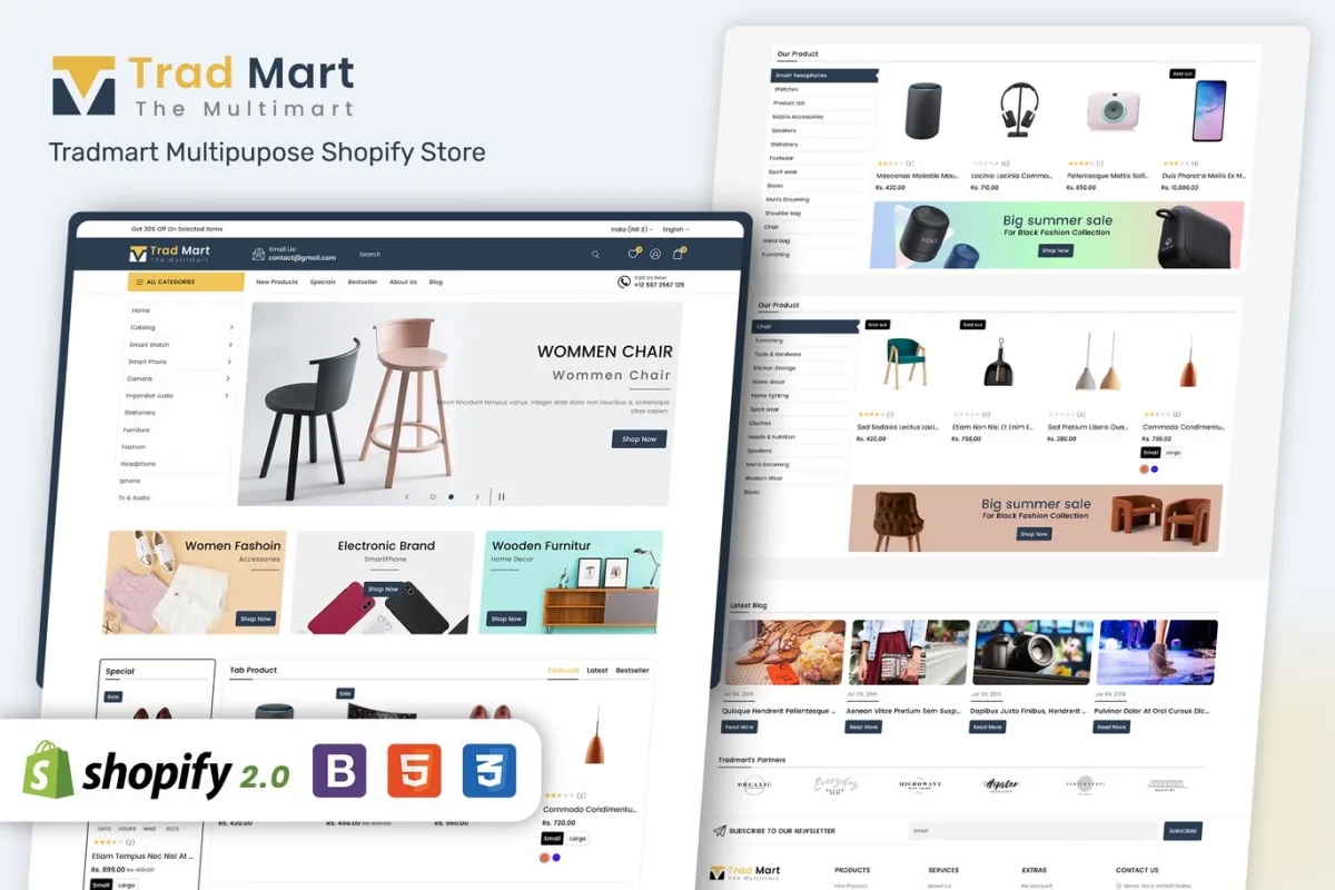 Tradmart – Shopify MultiPurpose Responsive Theme