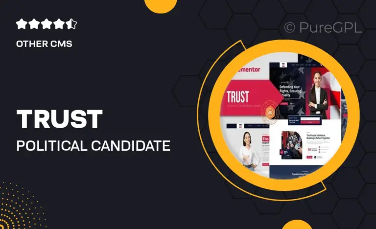 trust political candidate leader elementor template kit
