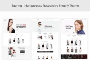 Tuoring – Responsive Fashion Tee Clothing Shopify Theme