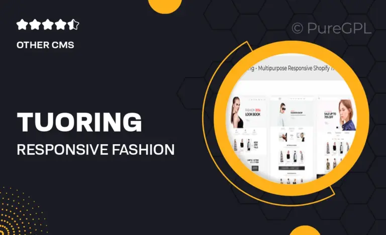 tuoring responsive fashion tee clothing shopify theme