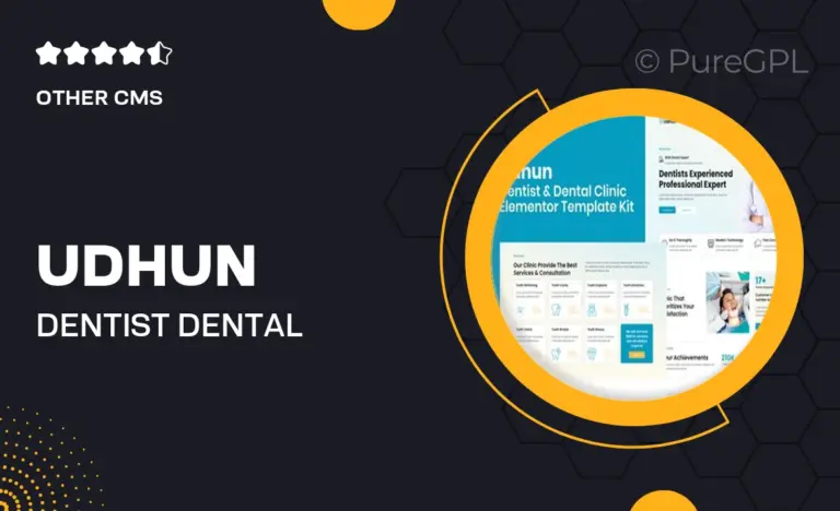 udhun dentist dental clinic elementor pro template kit