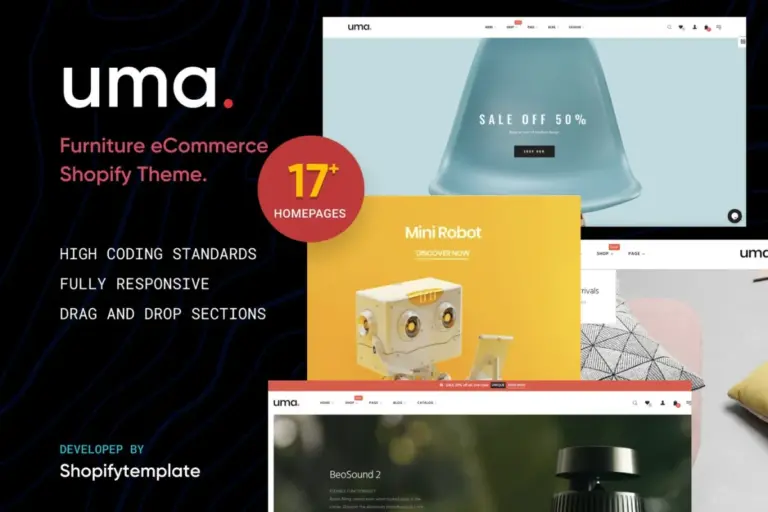uma minimal clean multiple shopify theme 1