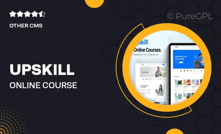 upskill online course elementor pro template kit
