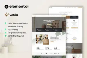Vastu – Interior Design Service Elementor Pro Template Kit
