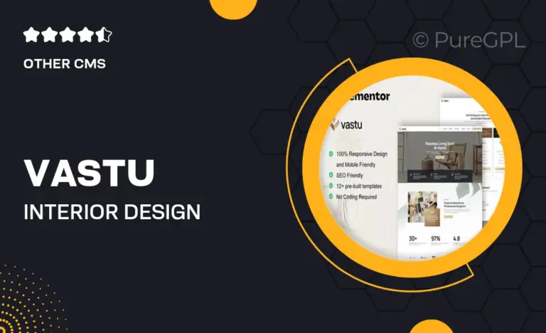 vastu interior design service elementor pro template kit