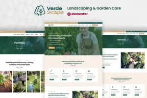 VerdeScape – Landscaping & Garden Care Elementor Pro Template Kit