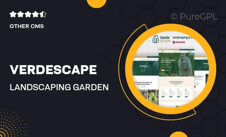 verdescape landscaping garden care elementor pro template kit
