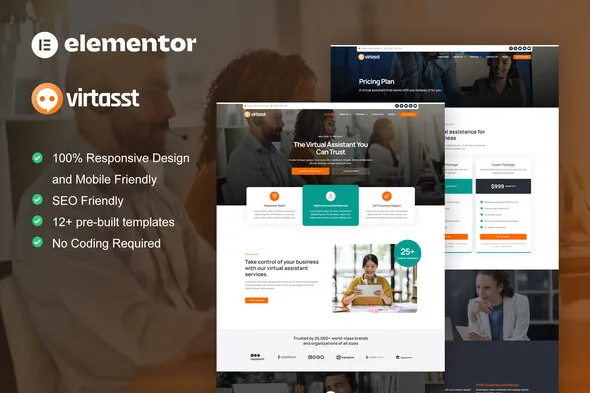 virtasst virtual assistant service elementor template kit 1