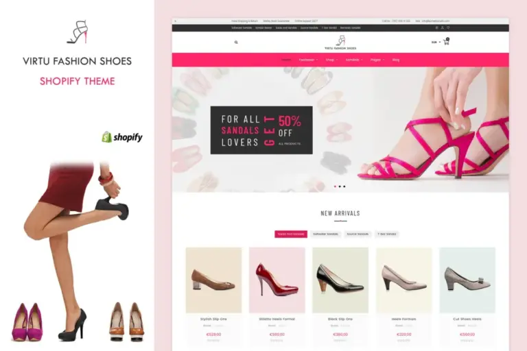virtu fashion shoes store shopify theme 2
