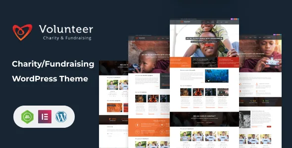 volunteer charityfundraising wordpress theme