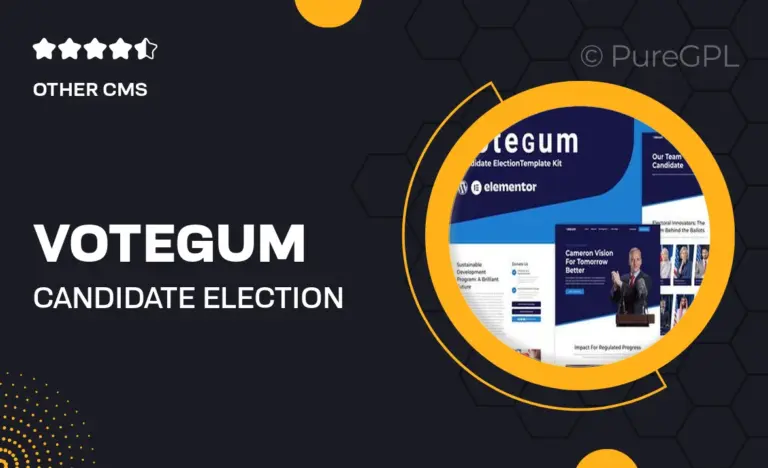 votegum candidate election elementor template kit