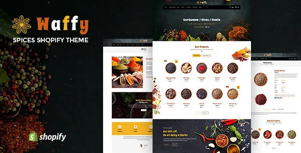 waffy spices dry fruits store shopify theme 1