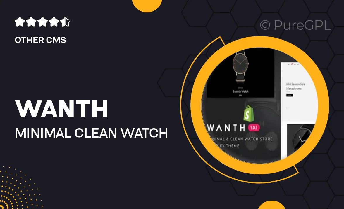 Wanth – Minimal & Clean Watch Store Shopify Theme