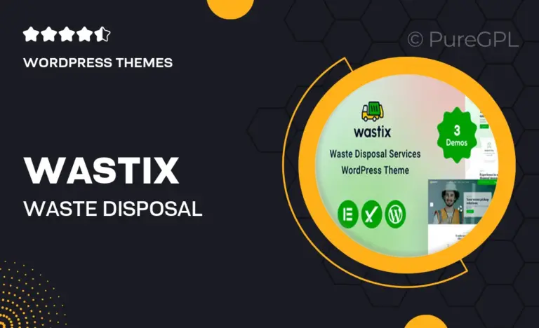 wastix waste disposal services wordpress theme