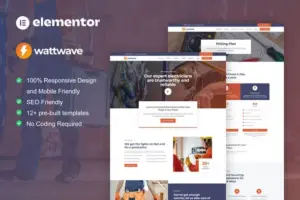 WattWave – Electrical Installation & Maintenance Service Elementor Pro Template Kit