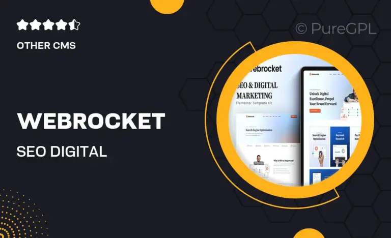 webrocket seo digital marketing agency elementor template kit