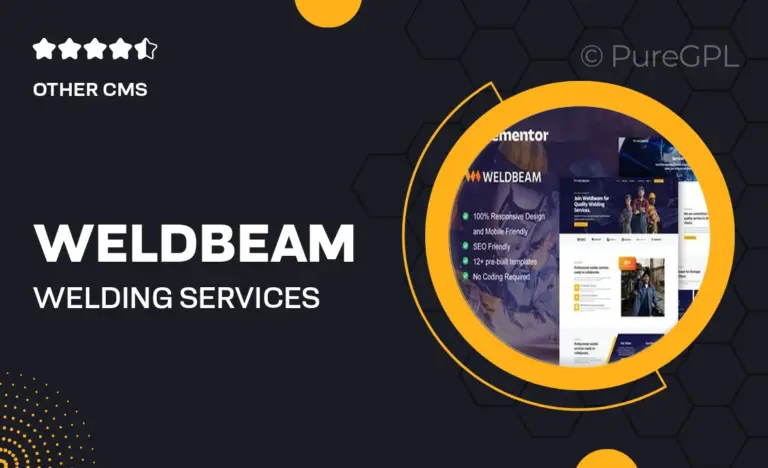 weldbeam welding services industrial elementor template kit