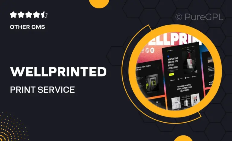 wellprinted print service elementor template kit