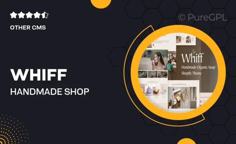 whiff handmade shop shopify theme