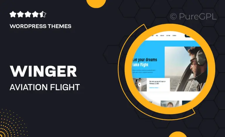 winger aviation flight school wordpress theme
