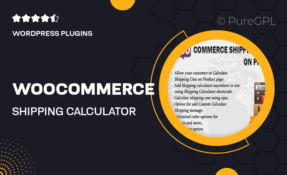 Woocommerce Shipping Calculator On Product Page